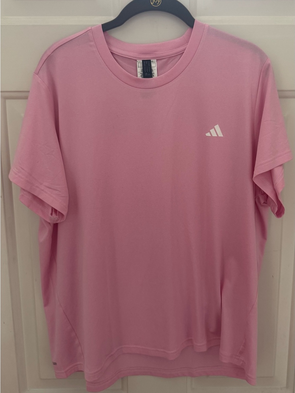 adidas Light Pink Short Sleeve Performance Tee